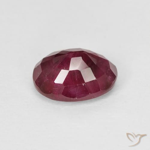 Rubino Rosa rossastro intenso naturale da 1.22 ct, Ovale, VS-SI