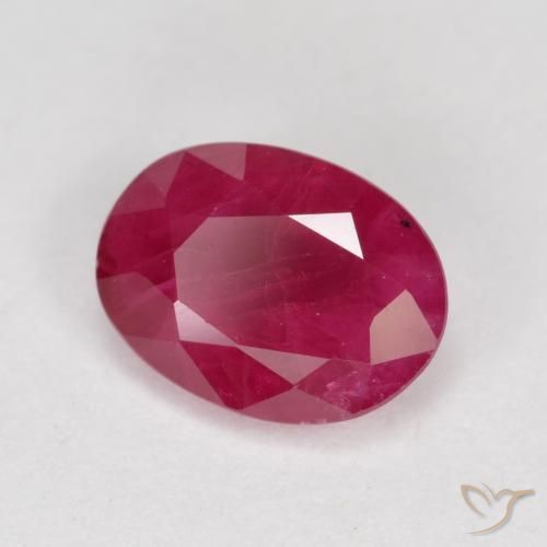 Rubino Rosso chiaro naturale da 0.94 ct, Ovale, VS-SI