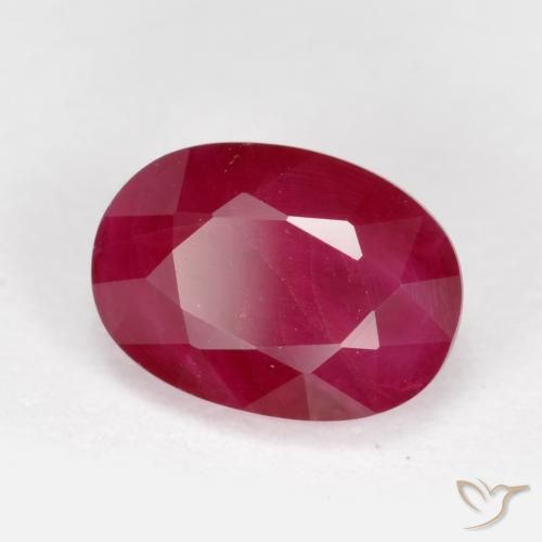 Rubino marmellata rossa naturale da 1.28 ct, Ovale, VS-SI