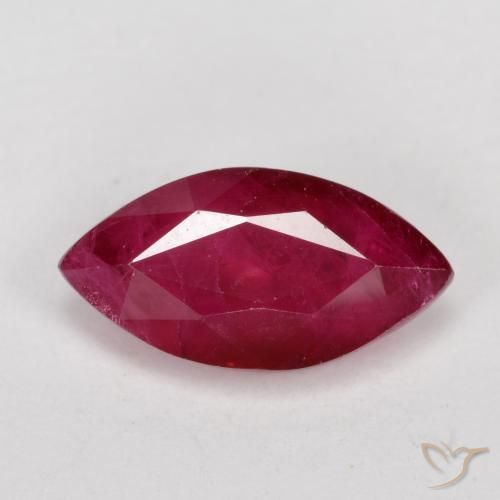 1.08ct Naturale Rosso scuro Rubino, Taglio marquise, VS-SI, Photo A
