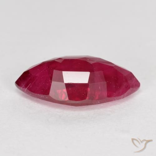 Rubino Rosso scuro naturale da 1.08 ct, Taglio marquise, VS-SI