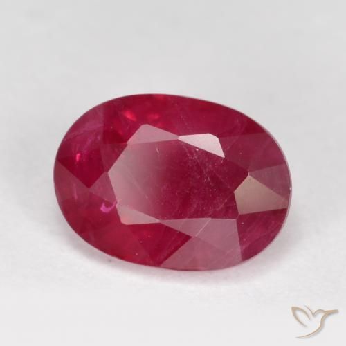 Rubino marmellata rossa naturale da 1.23 ct, Ovale, VS-SI