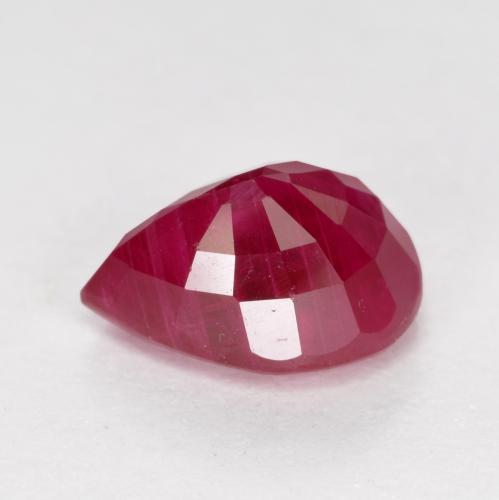 Rubino Rosso medio naturale da 1.18 ct, Forma a pera, VS-SI
