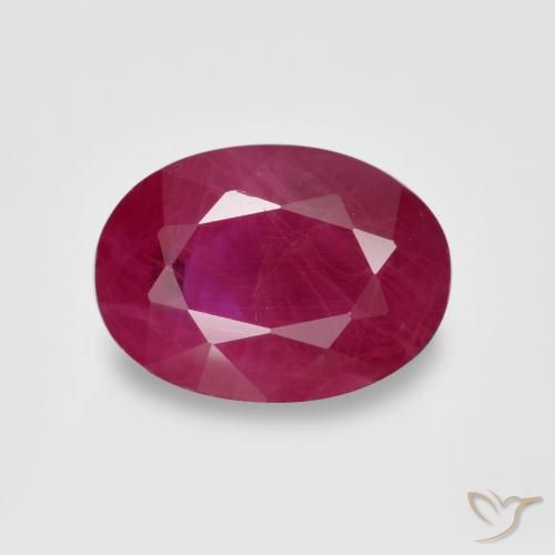 1.33ct Naturale Rosa rossastra Rubino, Ovale, VS-SI