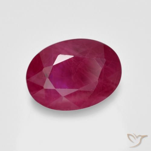 Rubino Rosa rossastra naturale da 1.33 ct, Ovale, VS-SI