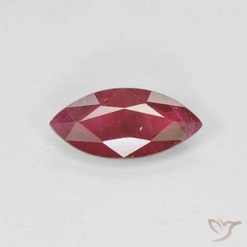1.08ct Naturale Rosso scuro Rubino, Taglio marquise, VS-SI