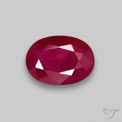 Rubino Rosso medio naturale da 1.07 ct, Ovale, VS-SI