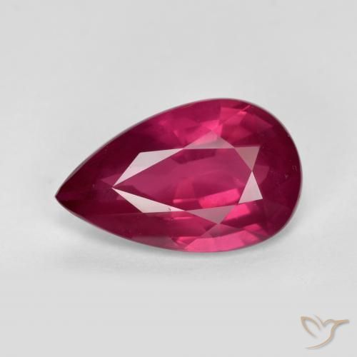 2.36ct Naturale Rosso lampone Rubino, Forma a pera, VS-SI