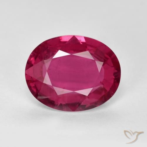 2.00ct Naturale Rosa rossastro intenso Rubino, Ovale, VS-SI