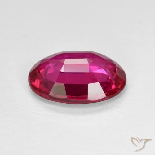 Rubino Rosa rossastro intenso naturale da 2.00 ct, Ovale, VS-SI