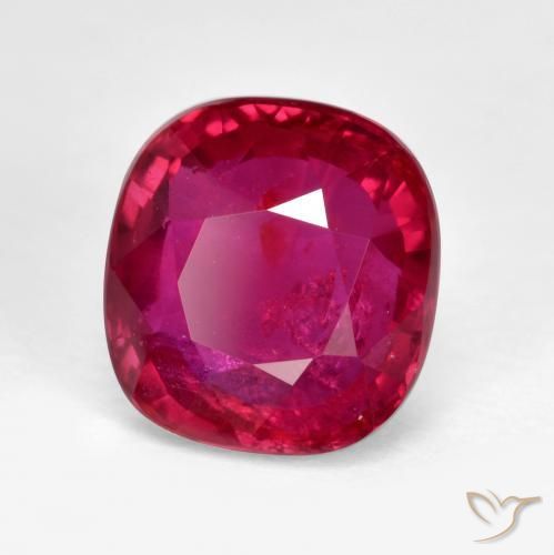 Rubino Rosso tendente al rosa naturale da 2.02 ct, Cuscino, SI