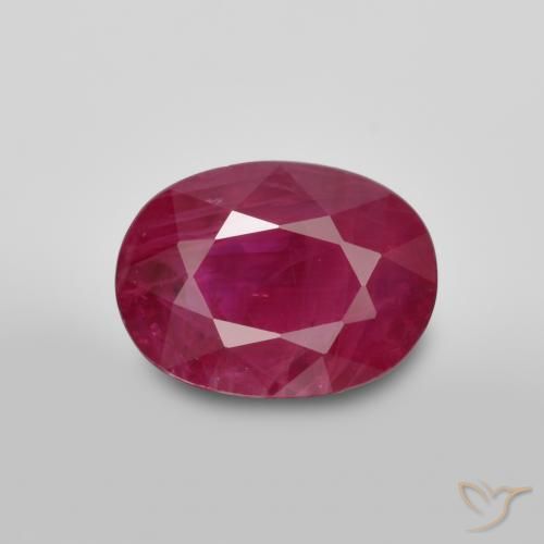 Rubino Rosso tendente al rosa naturale da 1.15 ct, Ovale, SI
