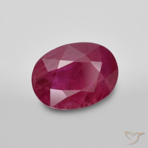 Rubino Rosso tendente al rosa naturale da 1.15 ct, Ovale, SI