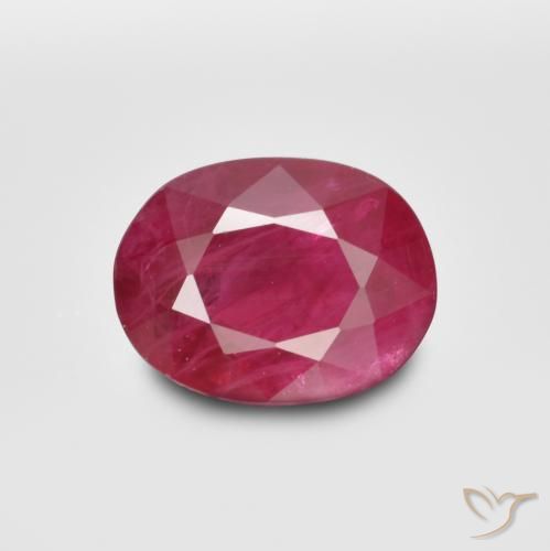 1.22ct Naturale Rosso scuro Rubino, Ovale, SI