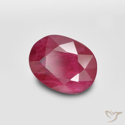 Rubino Rosso scuro naturale da 1.22 ct, Ovale, SI