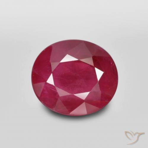 1.35ct Naturale Sangue rosso Rubino, Ovale, SI