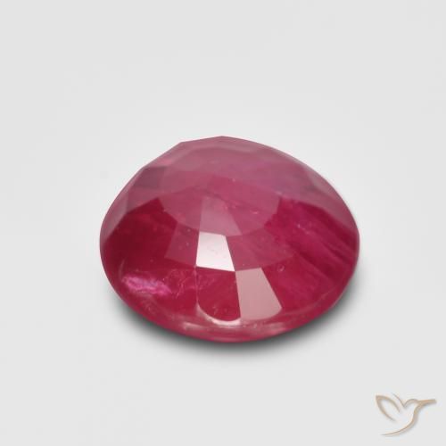 Rubino marmellata rossa naturale da 1.06 ct, Rotondo, VS-SI