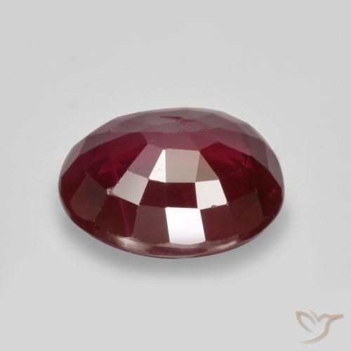 Rubino Rosso scuro naturale da 1.07 ct, Ovale, SI