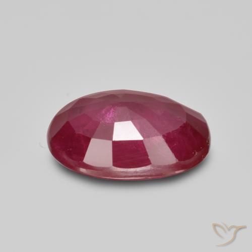Rubino Rosso scuro naturale da 1.03 ct, Ovale, VS-SI