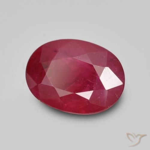 Rubino marmellata rossa naturale da 1.12 ct, Ovale, VS-SI