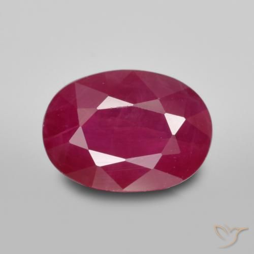 1.08ct Naturale Rosso scuro Rubino, Ovale, VS-SI