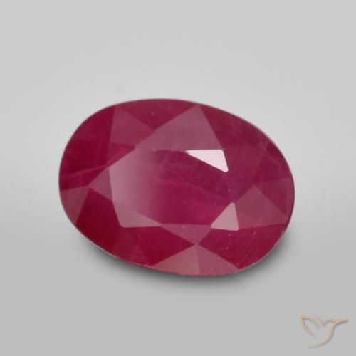 Rubino Rosso scuro naturale da 1.08 ct, Ovale, VS-SI