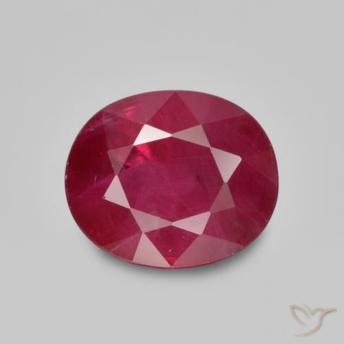 1.41ct Naturale Vino rosso Rubino, Ovale, VS-SI