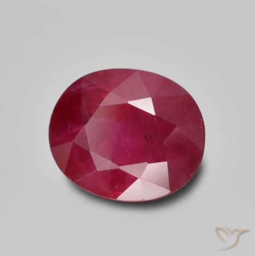Rubino Vino rosso naturale da 1.41 ct, Ovale, VS-SI