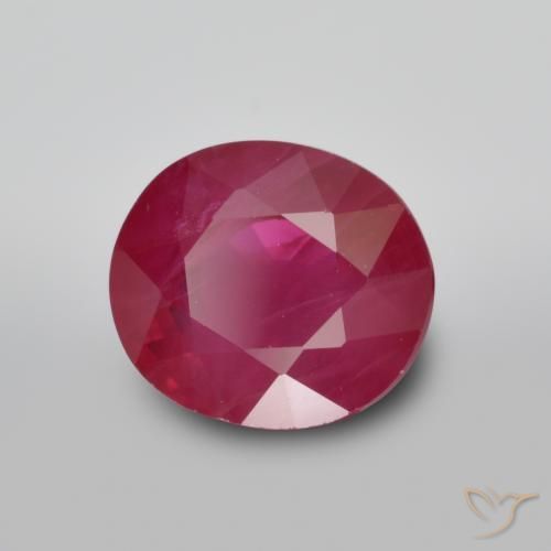Rubino Rosso medio naturale da 1.36 ct, Ovale, VS-SI