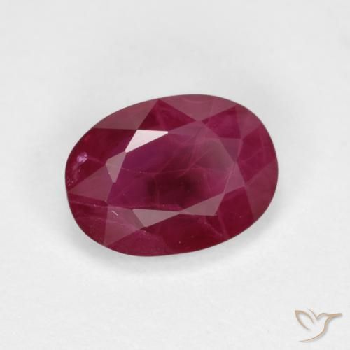 Rubino Rosso scuro naturale da 1.03 ct, Ovale, VS-SI