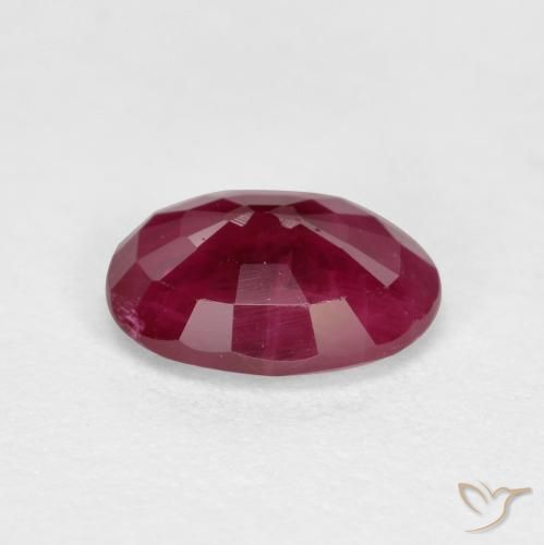 Rubino Rosso scuro naturale da 1.03 ct, Ovale, VS-SI