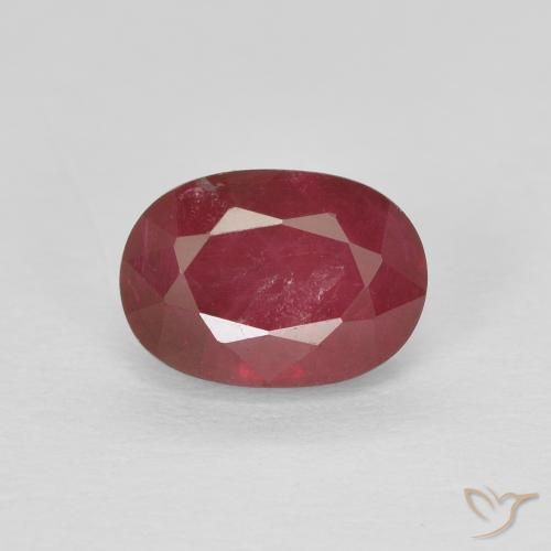 1.33ct Naturale Rosso scuro Rubino, Ovale, VS-SI