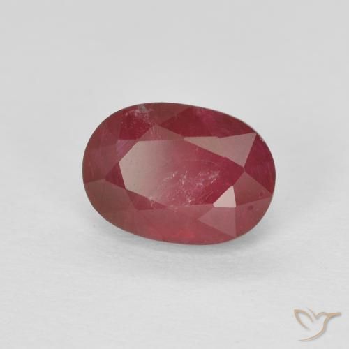 Rubino Rosso scuro naturale da 1.33 ct, Ovale, VS-SI