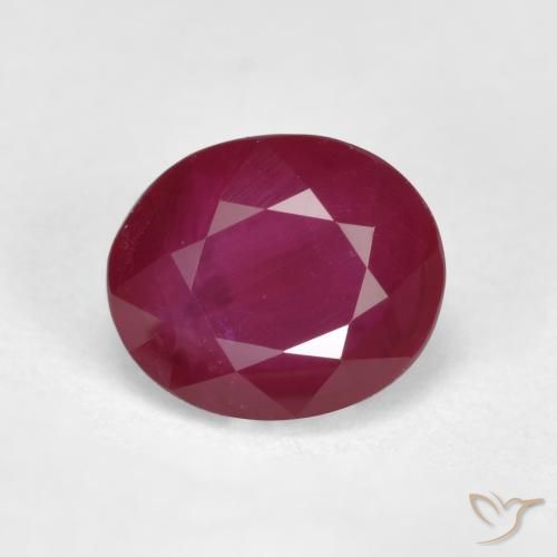 1.03ct Naturale Rosso scuro Rubino, Ovale, VS-SI