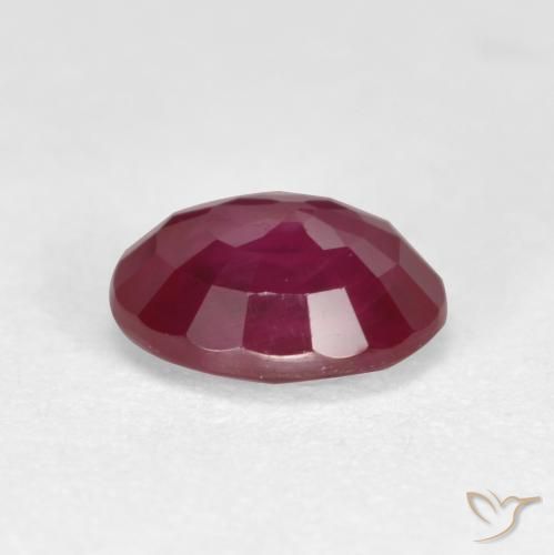 Rubino Rosso scuro naturale da 1.03 ct, Ovale, VS-SI