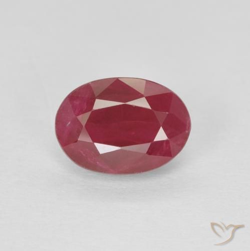 1.09ct Naturale Rosso medio Rubino, Ovale, VS-SI