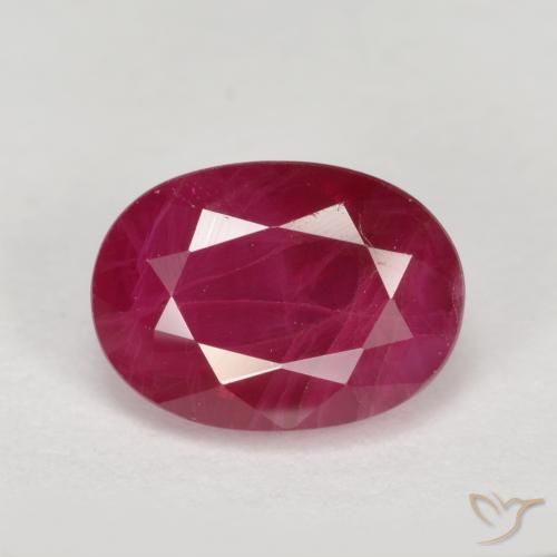 1.27ct Naturale Rosso tendente al rosa Rubino, Ovale, VS-SI