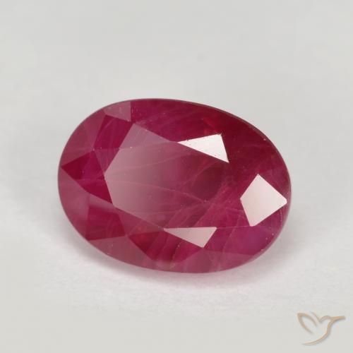 Rubino Rosso tendente al rosa naturale da 1.27 ct, Ovale, VS-SI
