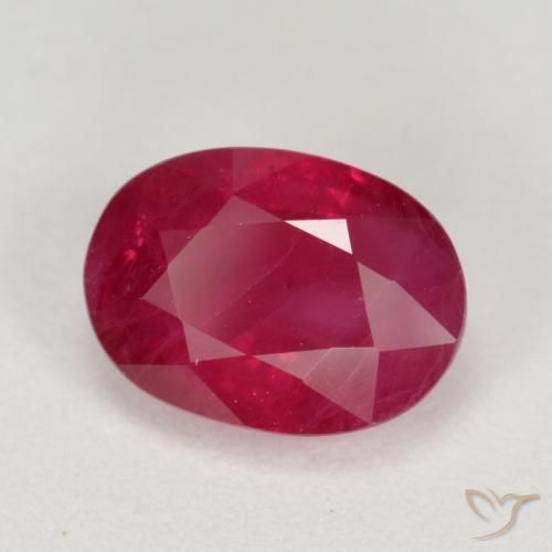 Rubino marmellata rossa naturale da 1.32 ct, Ovale, VS-SI