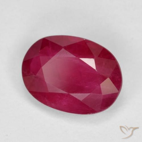 Rubino marmellata rossa naturale da 1.08 ct, Ovale, VS-SI