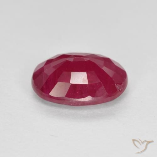Rubino marmellata rossa naturale da 1.11 ct, Ovale, SI