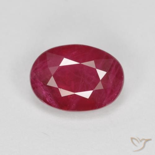 1.12ct Naturale Cremisi Profondo Rubino, Ovale, SI