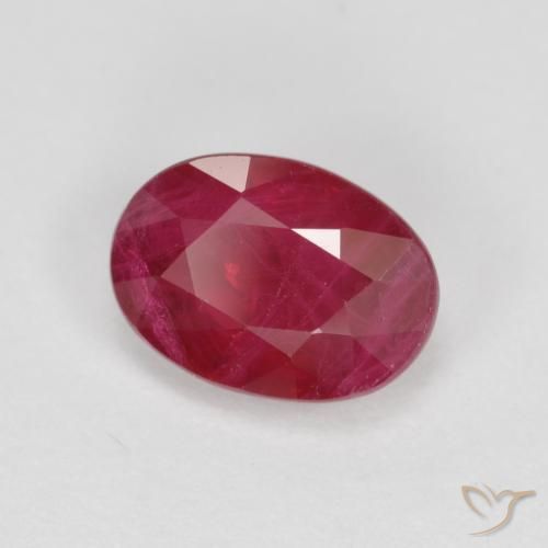 Rubino Cremisi Profondo naturale da 1.12 ct, Ovale, SI
