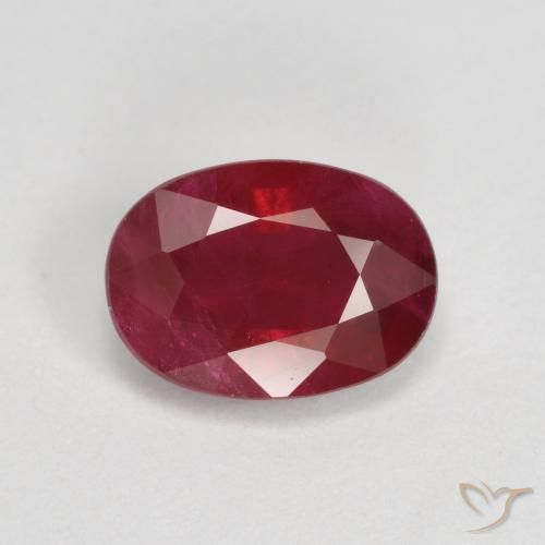 1.02ct Naturale Rosso scuro Rubino, Ovale, SI