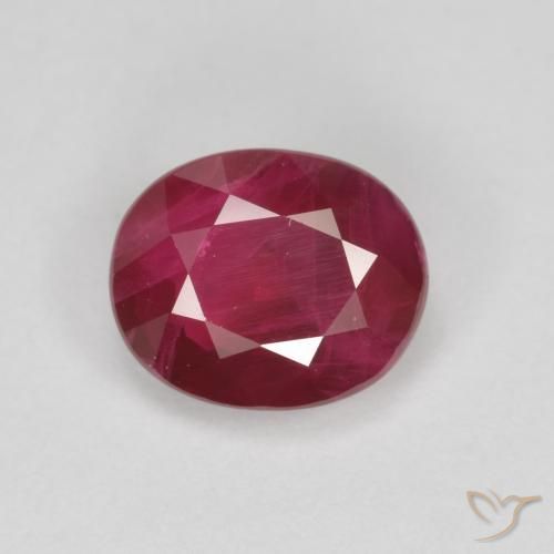 1.10ct Naturale Rosso scuro Rubino, Ovale, SI