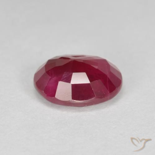 Rubino Rosso scuro naturale da 1.10 ct, Ovale, SI