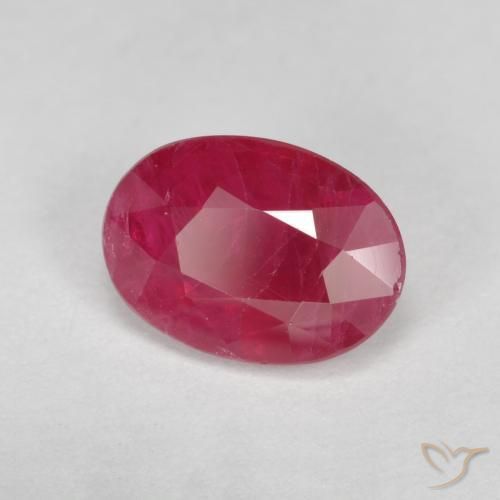 Rubino marmellata rossa naturale da 1.08 ct, Ovale, VS-SI