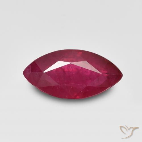 1.24ct Naturale Rosso tendente al rosa Rubino, Taglio marquise, VS-SI