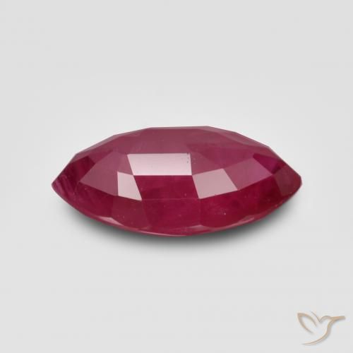 Rubino Rosso tendente al rosa naturale da 1.24 ct, Taglio marquise, VS-SI