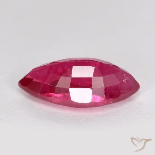 Rubino Rosso chiaro naturale da 1.24 ct, Taglio marquise, SI